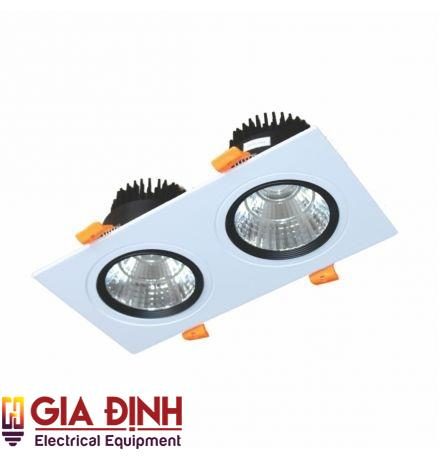 Đèn LED Downlight Vuông Chiếu Điểm 2x9W - DFC2091