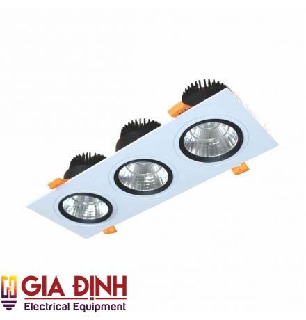 Đèn LED Downlight Vuông Chiếu Điểm 3x9W - DFC3091